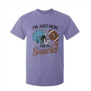 Im Just Here For The Snacks T Shirt For Kid Bow Football Lover TS12 Violet Print Your Wear