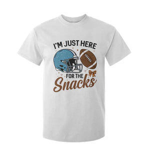 Im Just Here For The Snacks T Shirt For Kid Bow Football Lover TS12 White Print Your Wear