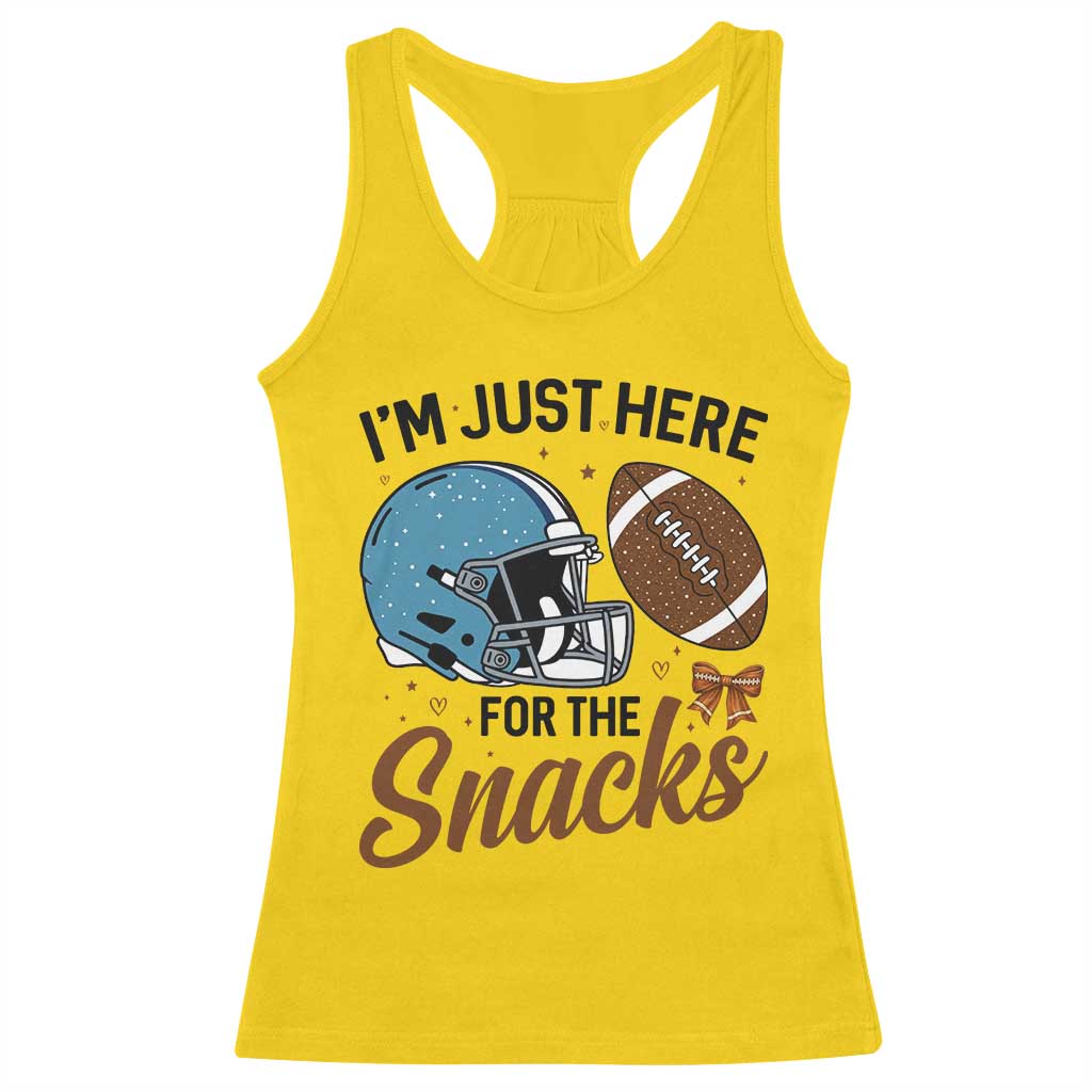 Im Just Here For The Snacks Racerback Tank Top Bow Football Lover TS12 Daisy Print Your Wear
