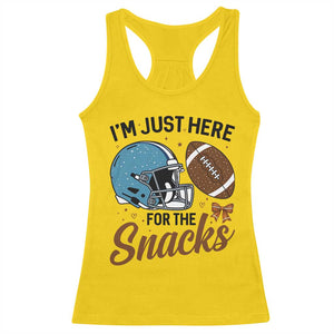 Im Just Here For The Snacks Racerback Tank Top Bow Football Lover - Print Your Wear