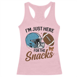 Im Just Here For The Snacks Racerback Tank Top Bow Football Lover TS12 Light Pink Print Your Wear