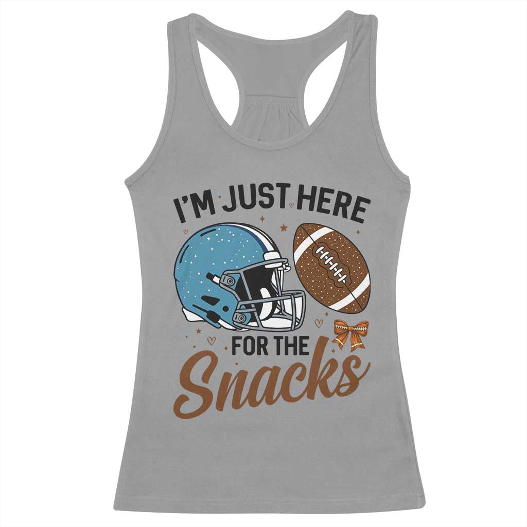 Im Just Here For The Snacks Racerback Tank Top Bow Football Lover TS12 Sport Gray Print Your Wear