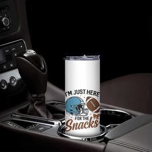 Im Just Here For The Snacks Skinny Tumbler Bow Football Lover TS12 Print Your Wear