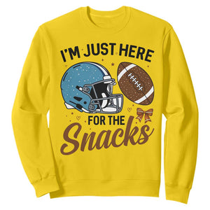 Im Just Here For The Snacks Sweatshirt Bow Football Lover - Print Your Wear