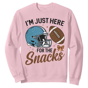 Im Just Here For The Snacks Sweatshirt Bow Football Lover - Print Your Wear