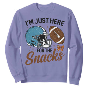Im Just Here For The Snacks Sweatshirt Bow Football Lover - Print Your Wear