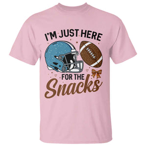 Im Just Here For The Snacks T Shirt Bow Football Lover TS12 Light Pink Print Your Wear
