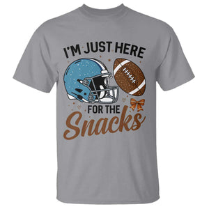 Im Just Here For The Snacks T Shirt Bow Football Lover TS12 Sport Gray Print Your Wear