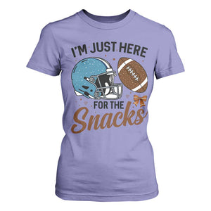 Im Just Here For The Snacks T Shirt For Women Bow Football Lover TS12 Violet Print Your Wear