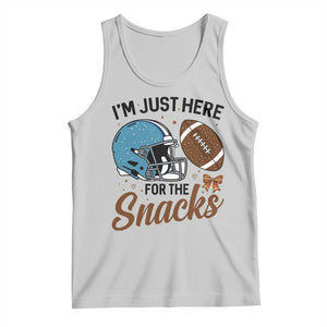 Im Just Here For The Snacks Tank Top Bow Football Lover TS12 Ash Print Your Wear