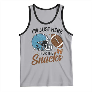 Im Just Here For The Snacks Tank Top Bow Football Lover TS12 Athletic Heather Black Print Your Wear