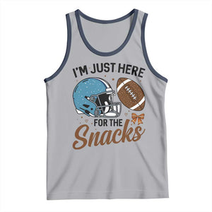 Im Just Here For The Snacks Tank Top Bow Football Lover TS12 Athletic Heather Navy Print Your Wear