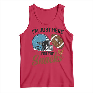 Im Just Here For The Snacks Tank Top Bow Football Lover TS12 Red Print Your Wear