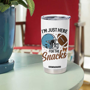 Im Just Here For The Snacks Tumbler Cup Bow Football Lover TS12 Print Your Wear