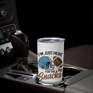 Im Just Here For The Snacks Tumbler Cup Bow Football Lover - Print Your Wear