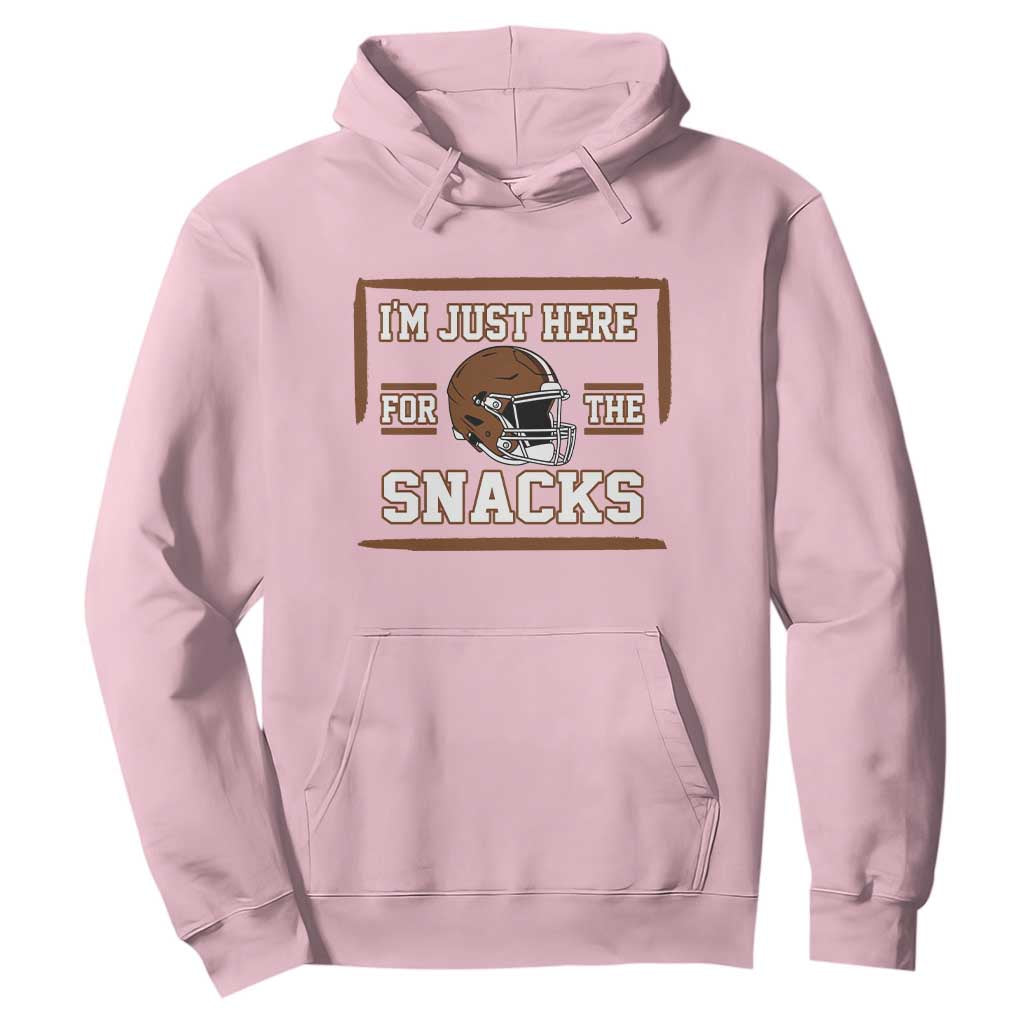Im Just Here For The Snacks Hoodie Football Fan Gift TS12 Light Pink Print Your Wear