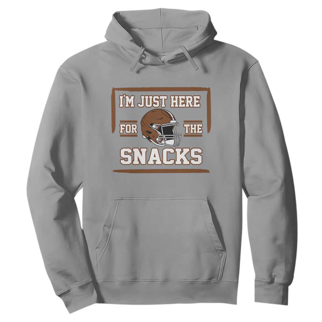 Im Just Here For The Snacks Hoodie Football Fan Gift TS12 Sport Gray Print Your Wear