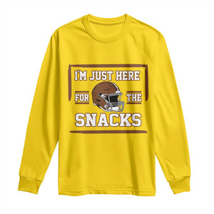 Im Just Here For The Snacks Long Sleeve Shirt Football Fan Gift - Print Your Wear
