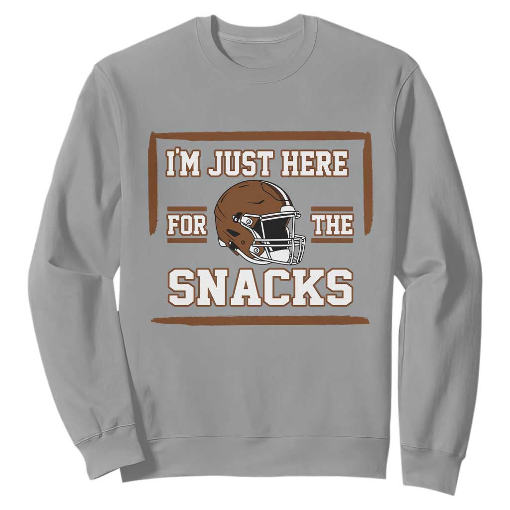Im Just Here For The Snacks Sweatshirt Football Fan Gift TS12 Sport Gray Print Your Wear