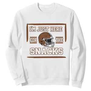 Im Just Here For The Snacks Sweatshirt Football Fan Gift - Print Your Wear