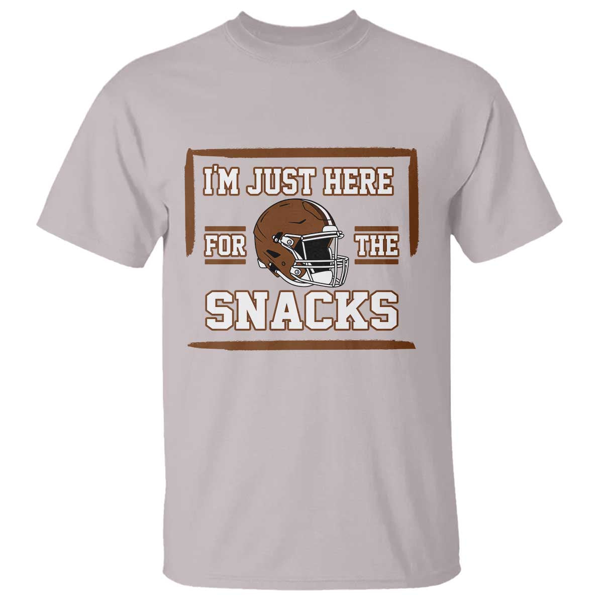 Im Just Here For The Snacks T Shirt Football Fan Gift TS12 Ice Gray Print Your Wear
