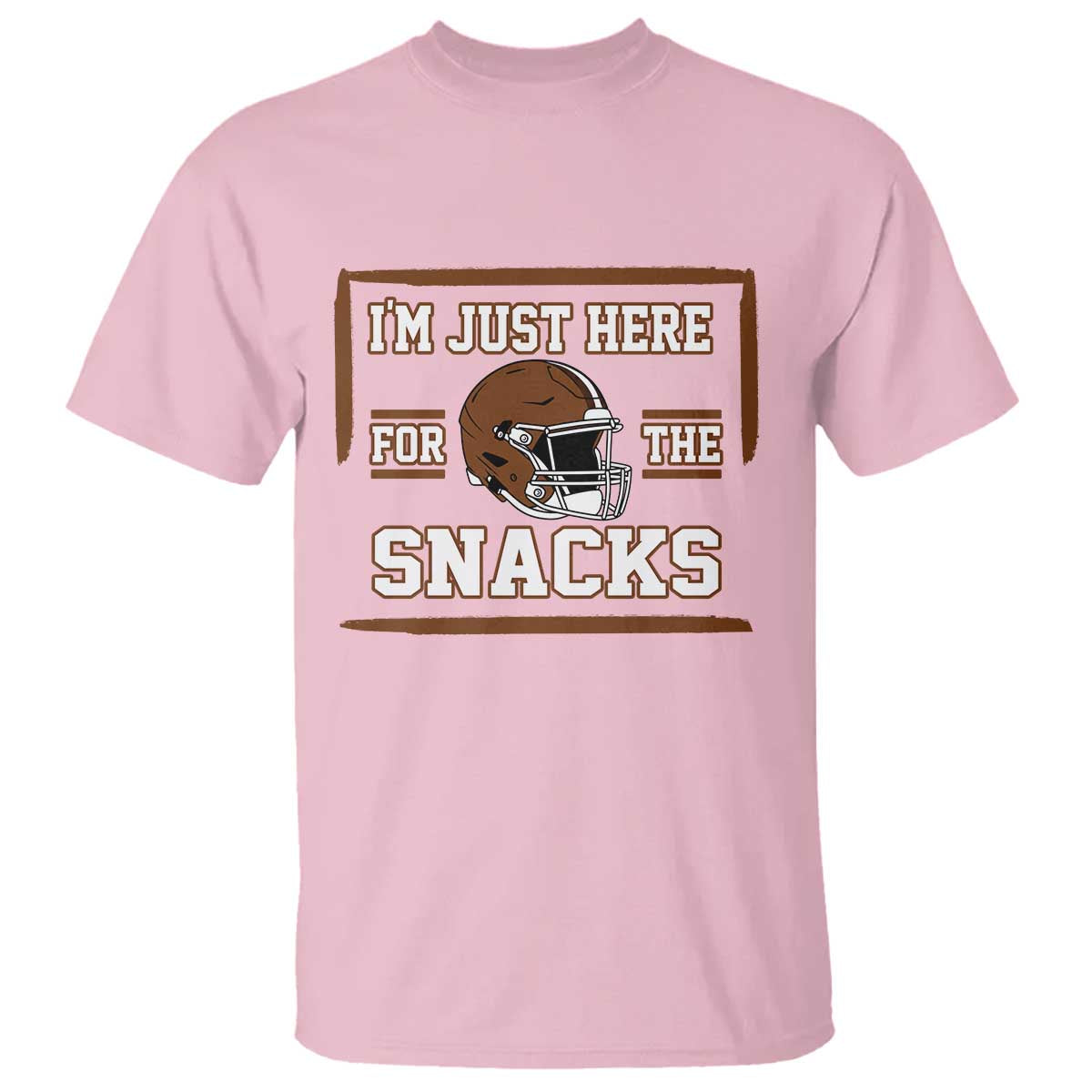 Im Just Here For The Snacks T Shirt Football Fan Gift TS12 Light Pink Print Your Wear