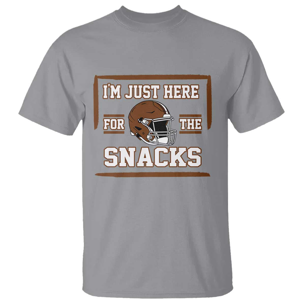 Im Just Here For The Snacks T Shirt Football Fan Gift TS12 Sport Gray Print Your Wear