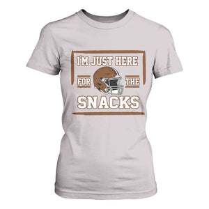 Im Just Here For The Snacks T Shirt For Women Football Fan Gift TS12 Ice Gray Print Your Wear