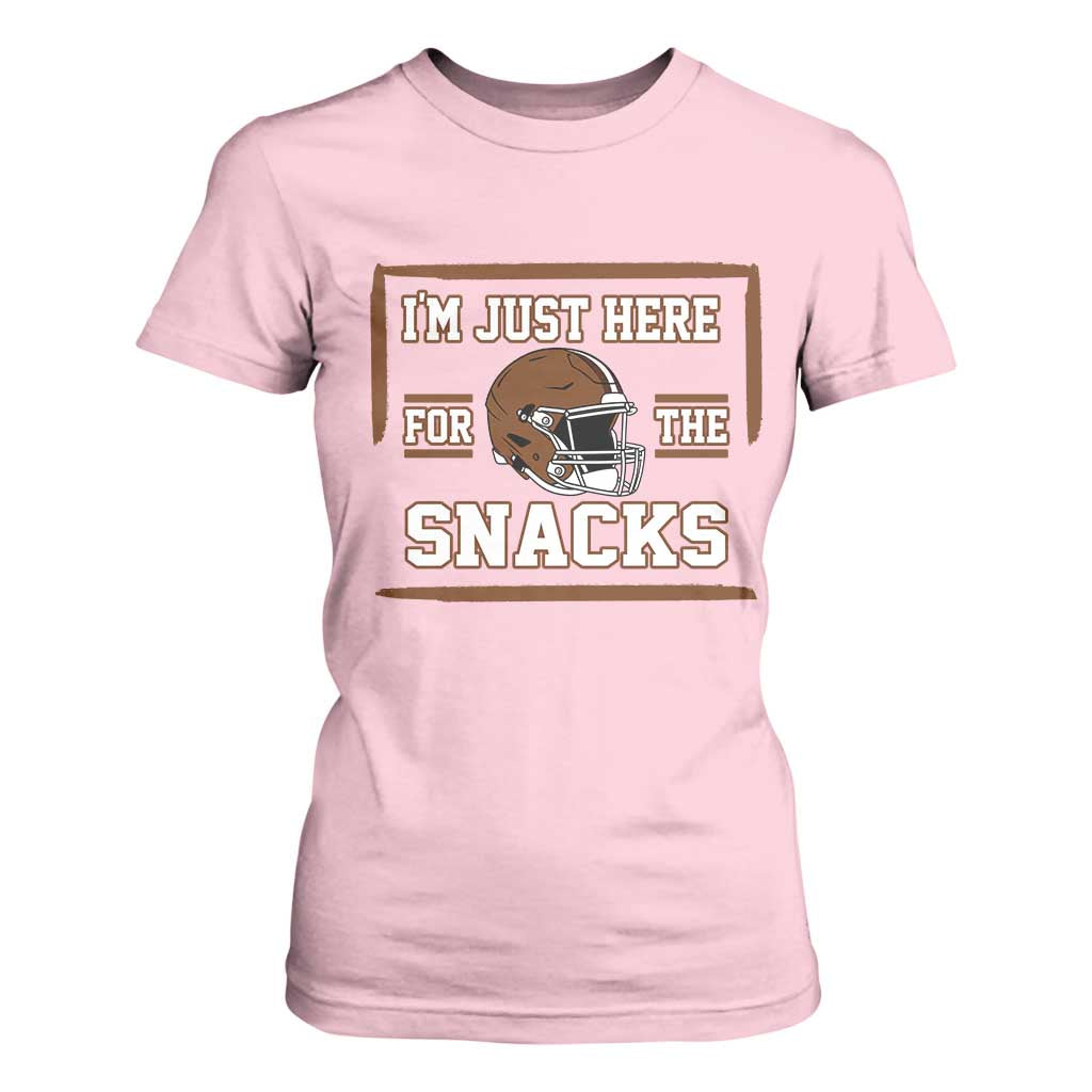Im Just Here For The Snacks T Shirt For Women Football Fan Gift TS12 Light Pink Print Your Wear