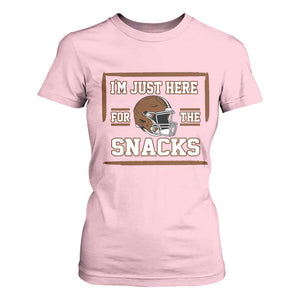 Im Just Here For The Snacks T Shirt For Women Football Fan Gift TS12 Light Pink Print Your Wear