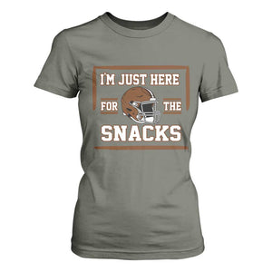 Im Just Here For The Snacks T Shirt For Women Football Fan Gift TS12 Military Green Print Your Wear