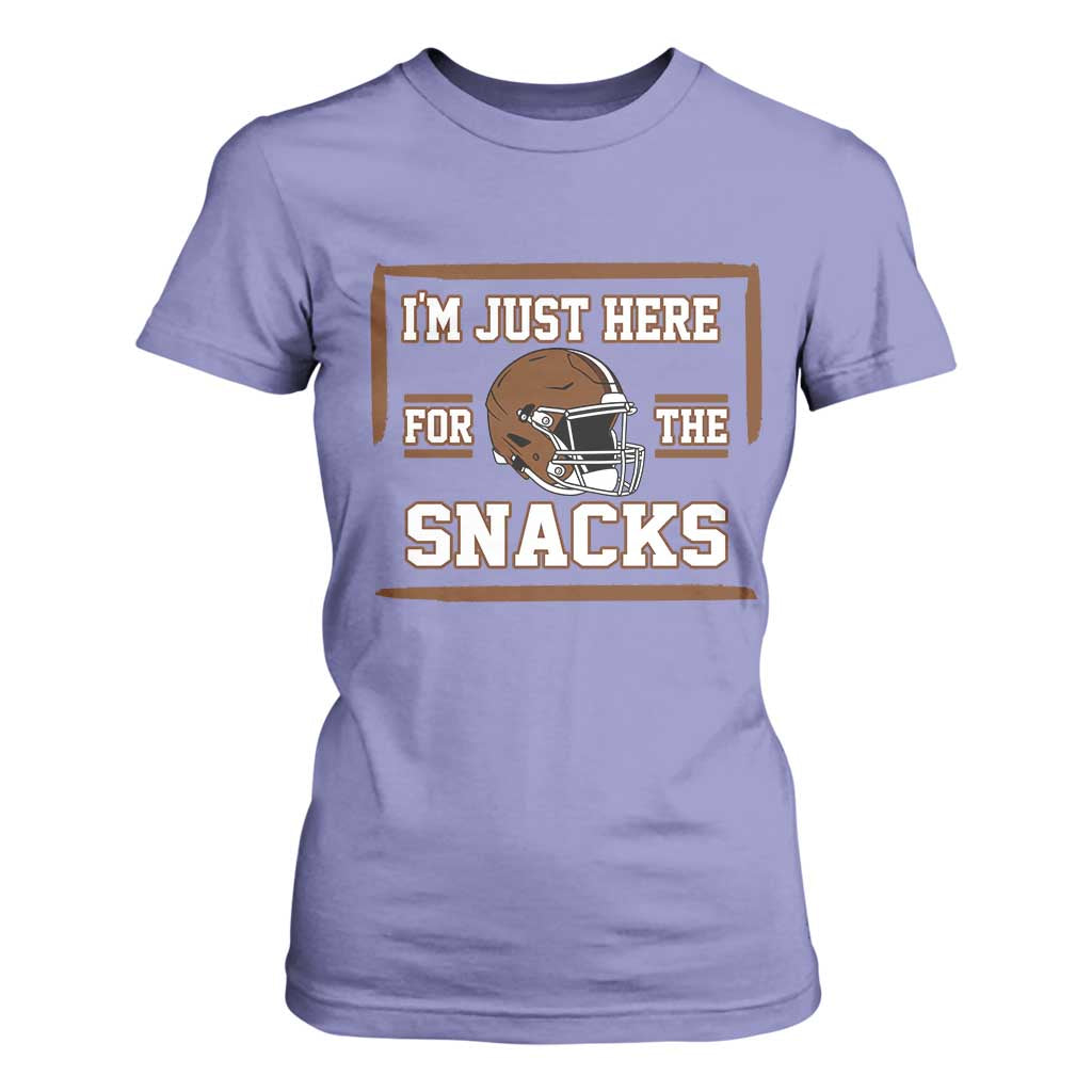 Im Just Here For The Snacks T Shirt For Women Football Fan Gift TS12 Violet Print Your Wear