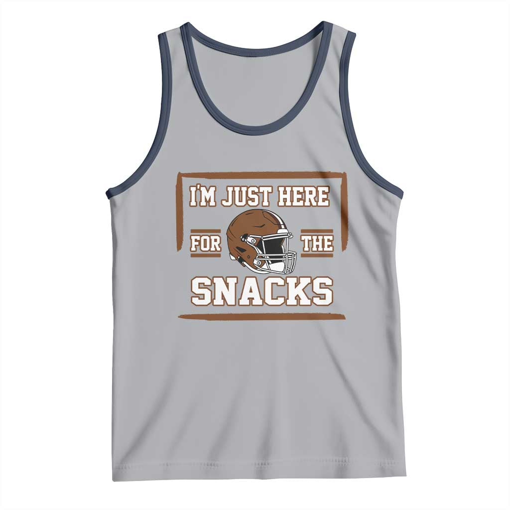 Im Just Here For The Snacks Tank Top Football Fan Gift TS12 Athletic Heather Navy Print Your Wear