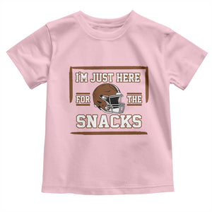 Im Just Here For The Snacks Toddler T Shirt Football Fan Gift TS12 Light Pink Print Your Wear