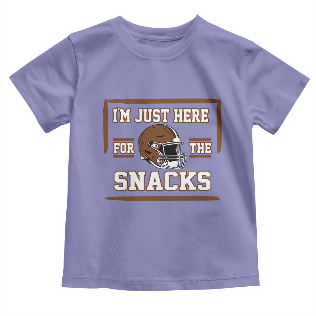 Im Just Here For The Snacks Toddler T Shirt Football Fan Gift TS12 Violet Print Your Wear