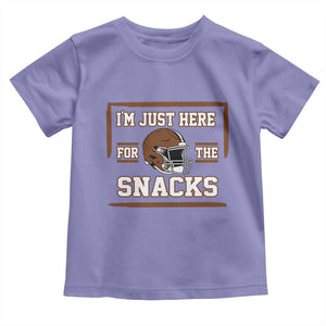 Im Just Here For The Snacks Toddler T Shirt Football Fan Gift TS12 Violet Print Your Wear
