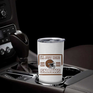Im Just Here For The Snacks Tumbler Cup Football Fan Gift - Print Your Wear