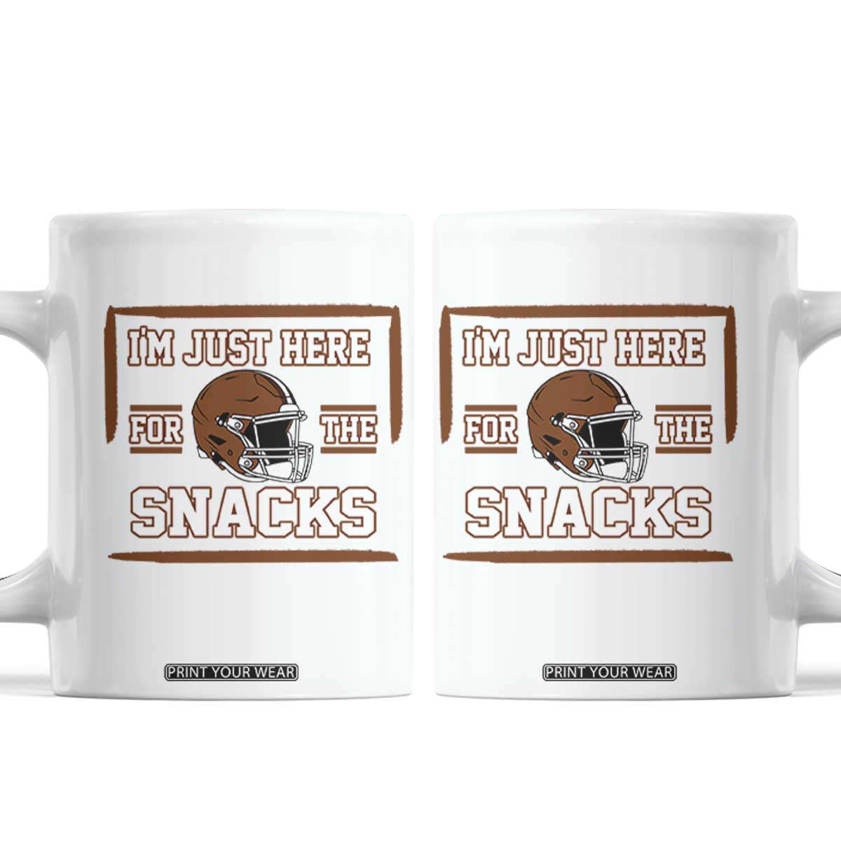 Im Just Here For The Snacks Coffee Mug Football Fan Gift TS12 White Print Your Wear