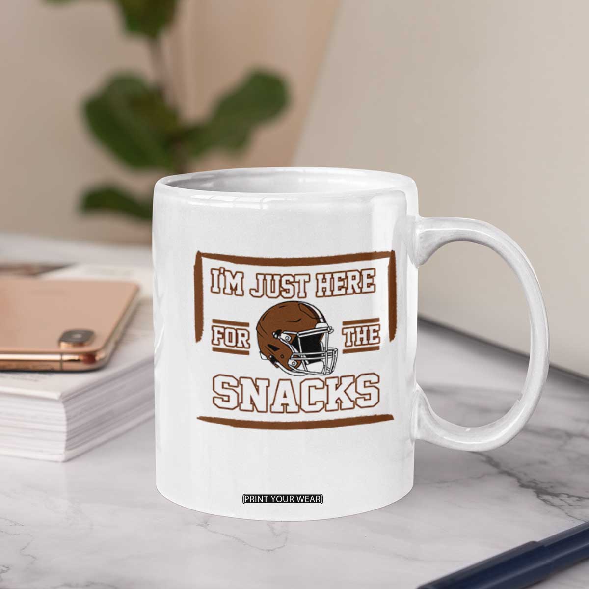 Im Just Here For The Snacks Coffee Mug Football Fan Gift TS12 Print Your Wear