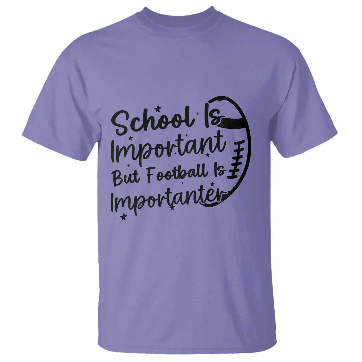 School Is Important But Football Is Importanter T Shirt Funny Football Lover TS12 Violet Print Your Wear