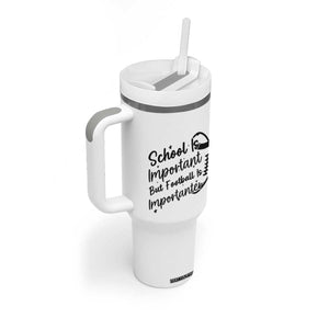 School Is Important But Football Is Importanter Tumbler With Handle Funny Football Lover TS12 Print Your Wear