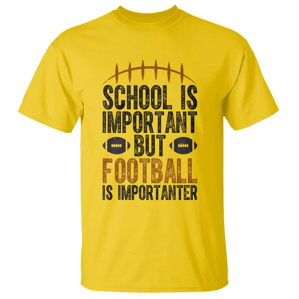 School Is Important But Football Is Importanter T Shirt Funny Sports Fan Gift TS12 Daisy Print Your Wear