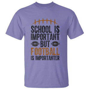 School Is Important But Football Is Importanter T Shirt Funny Sports Fan Gift TS12 Violet Print Your Wear