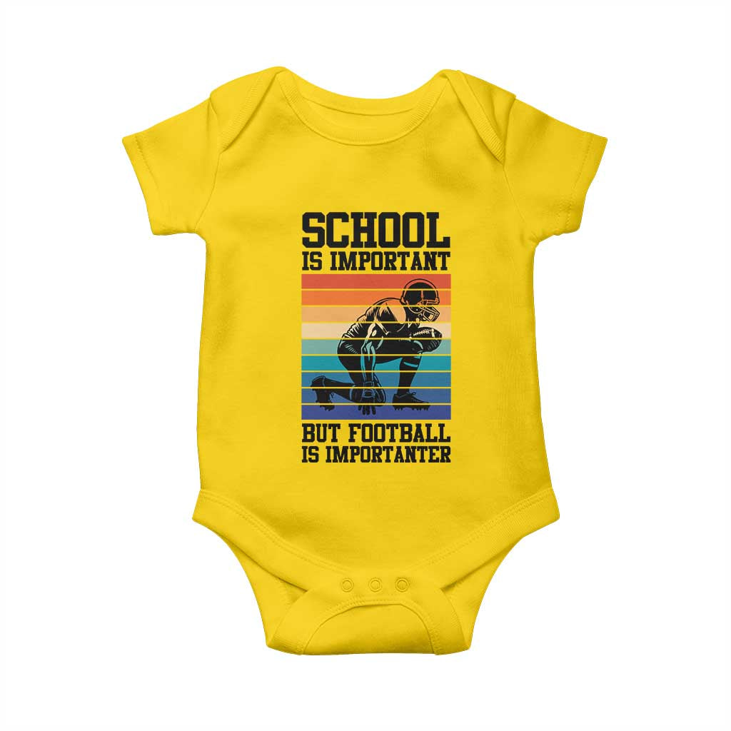 Student Football Fan Baby Onesie Funny Importanter Quote Gift TS12 Daisy Print Your Wear