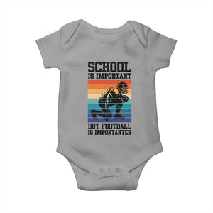 Student Football Fan Baby Onesie Funny Importanter Quote Gift TS12 Sport Gray Print Your Wear