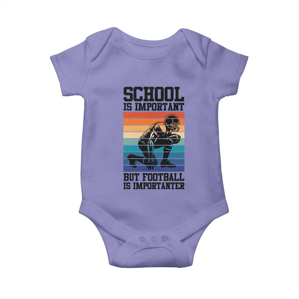 Student Football Fan Baby Onesie Funny Importanter Quote Gift TS12 Violet Print Your Wear