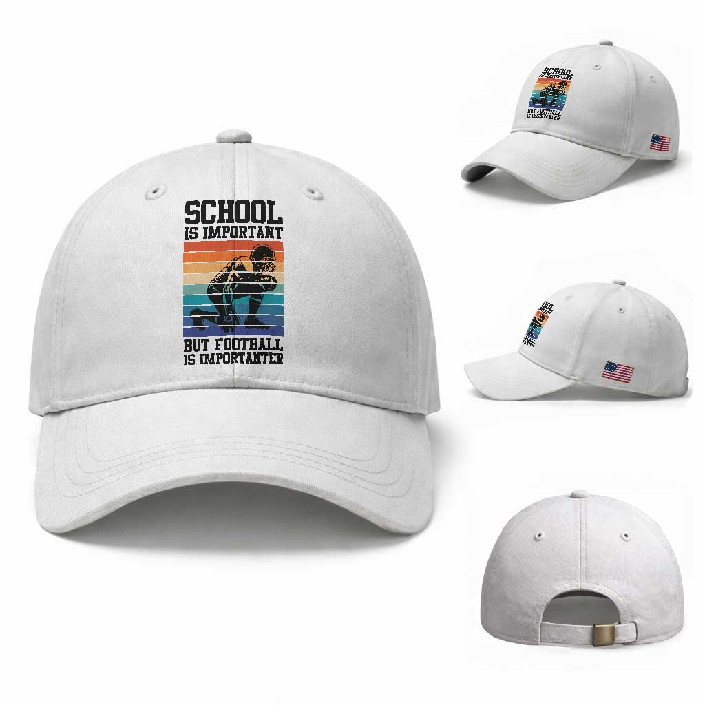 Student Football Fan Baseball Cap Funny Importanter Quote Gift TS12 Baseball Cap Universal Fit White Print Your Wear
