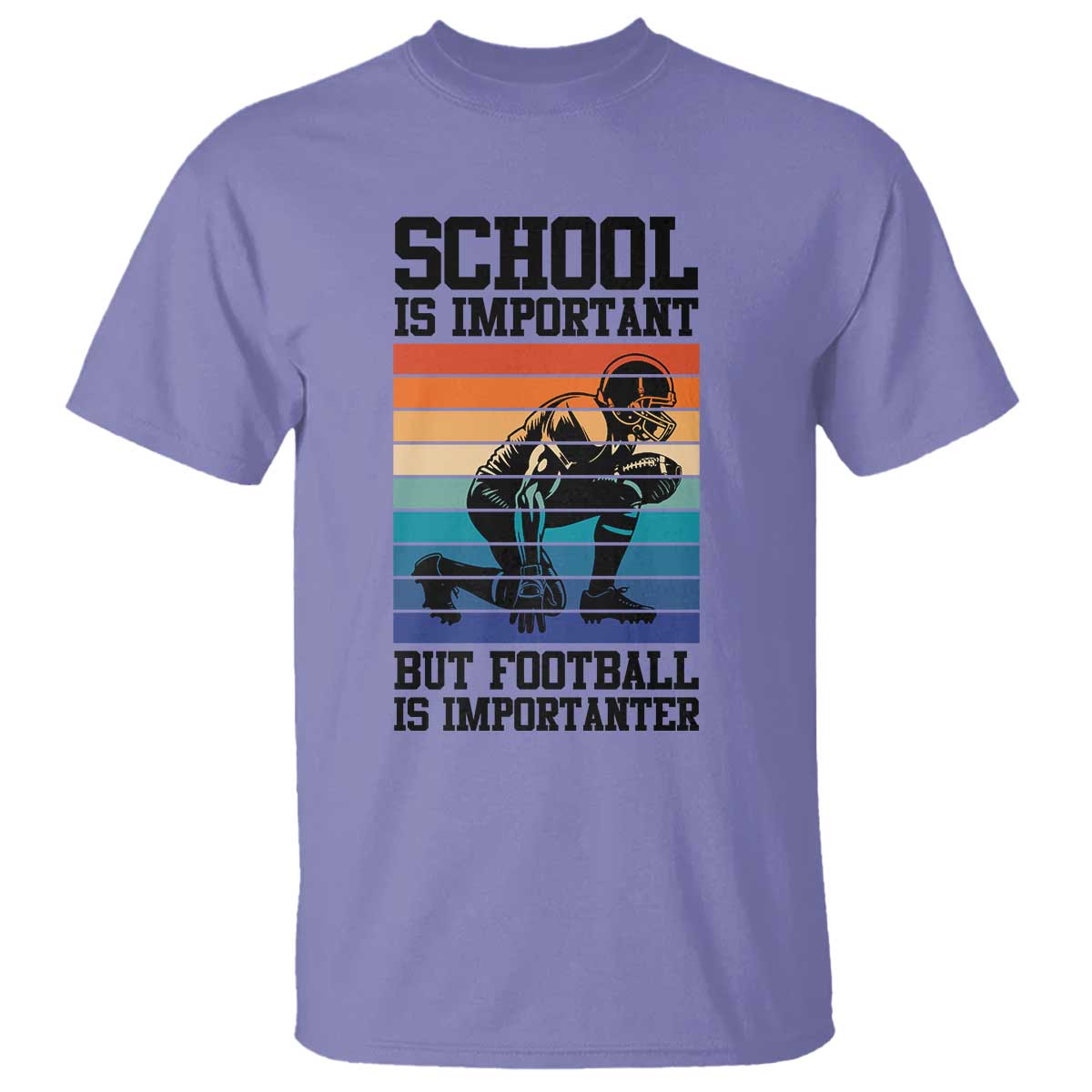Student Football Fan T Shirt Funny Importanter Quote Gift TS12 Violet Print Your Wear
