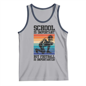 Student Football Fan Tank Top Funny Importanter Quote Gift TS12 Athletic Heather Navy Print Your Wear