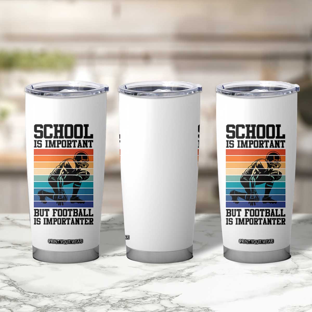 Student Football Fan Tumbler Cup Funny Importanter Quote Gift TS12 Print Your Wear